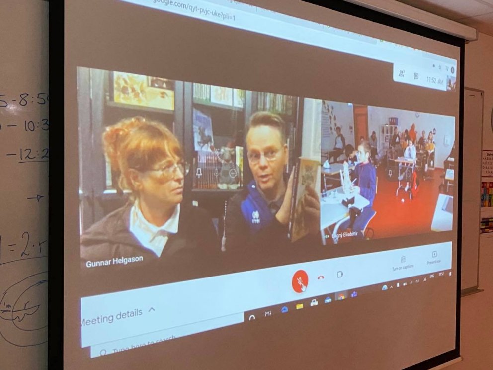 Rithöfundarnir Björk og Gunnar