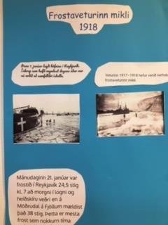 Eitt veggspjald um árið 1918.
