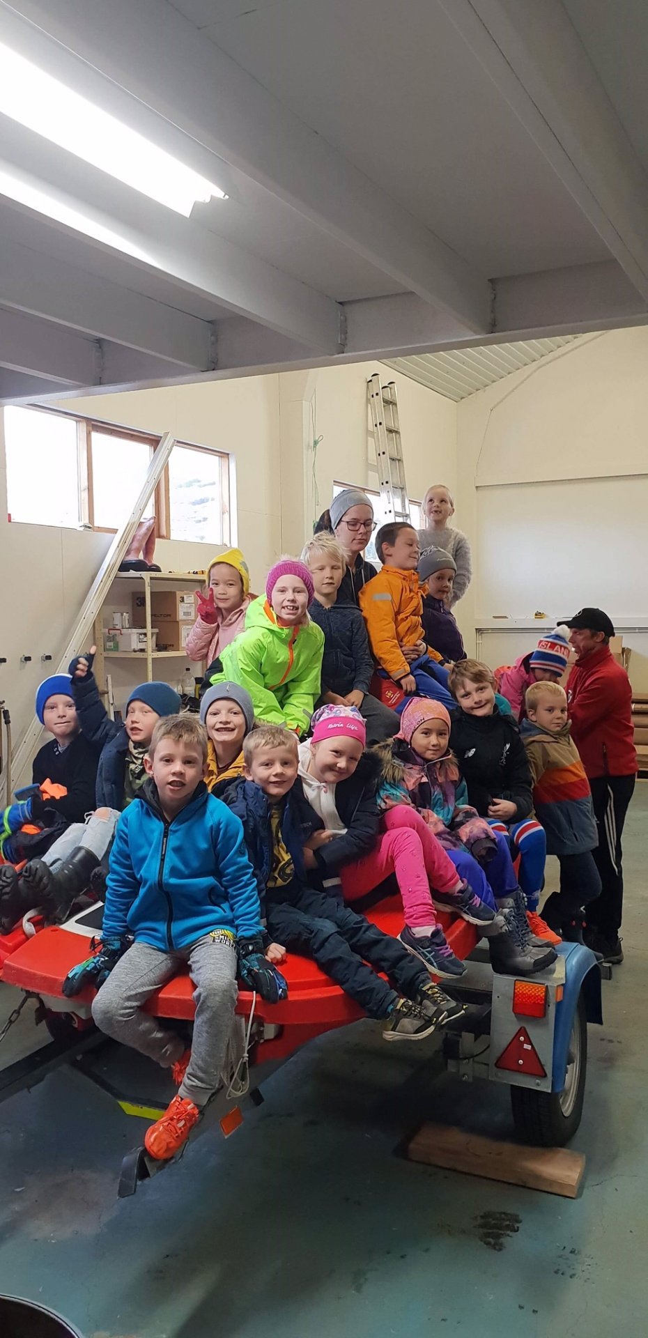 Hressir nemendur hjá Geisla