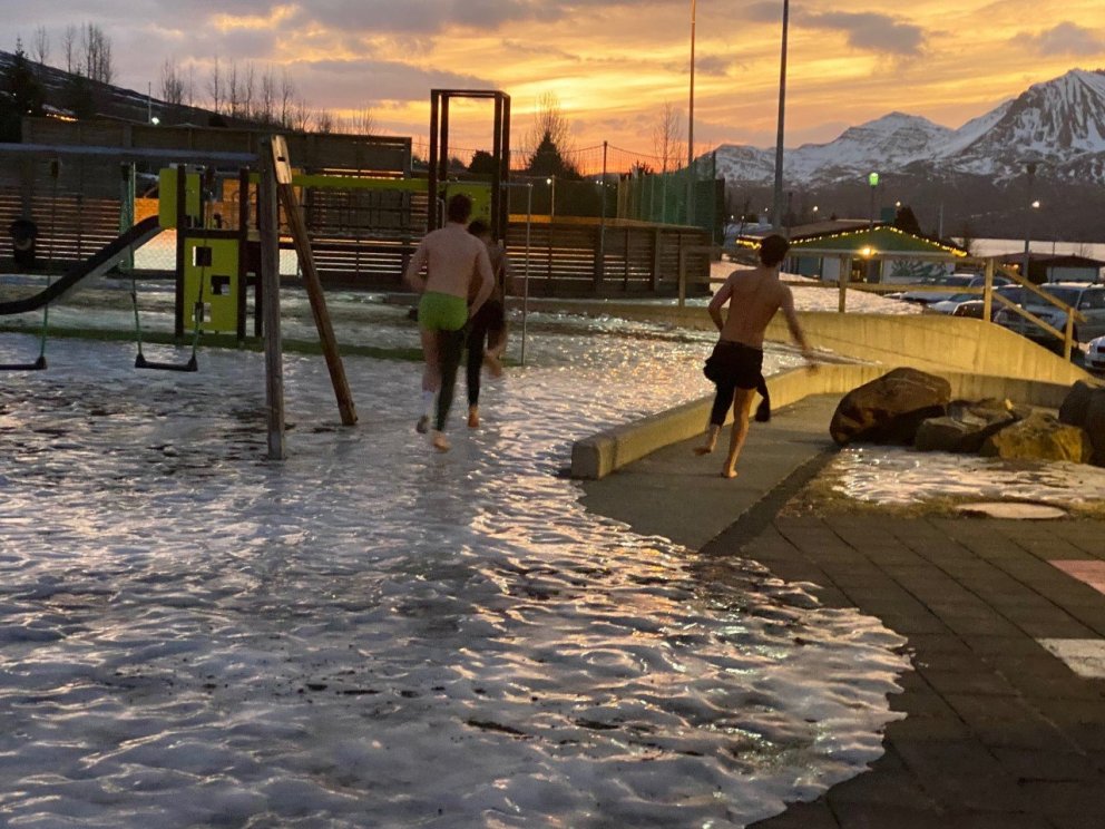 Þrír ungir menn úr 10. bekk