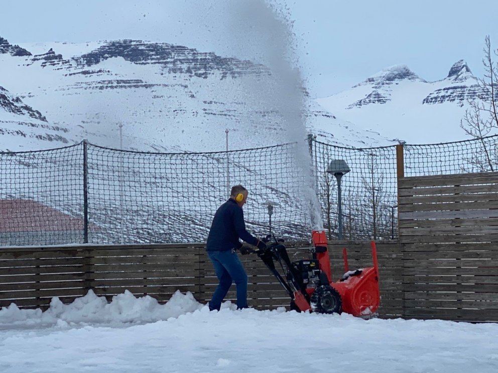 Eyþór og snjóblásarinn Drýfa