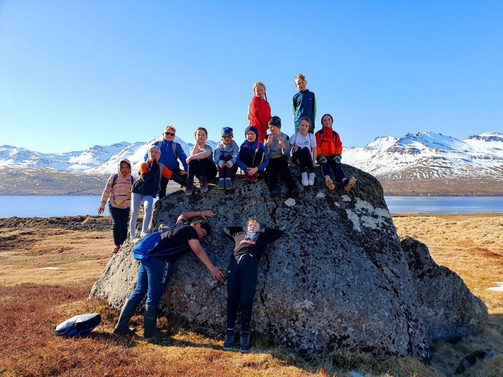 Í upphafi gönguferðar.