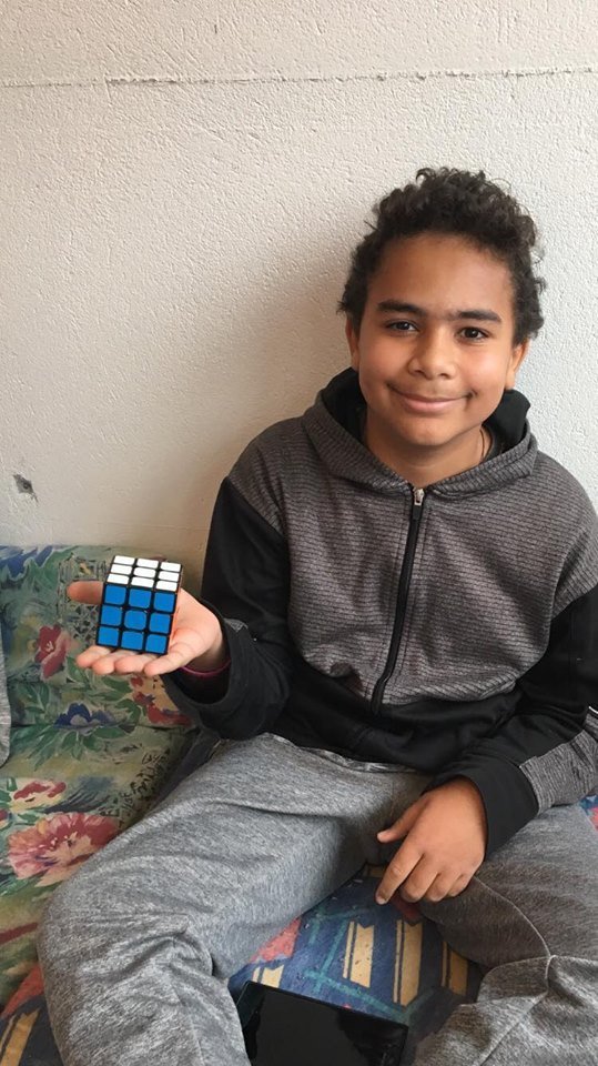 Kaleb með töfrateninginn