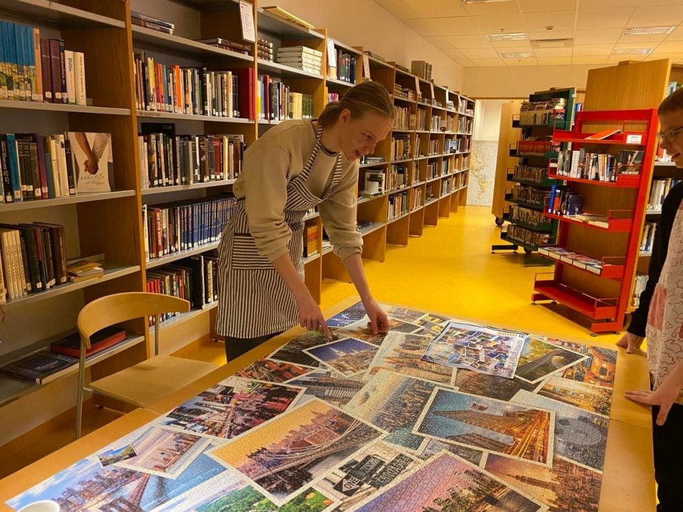 Siggi klárar verkið.