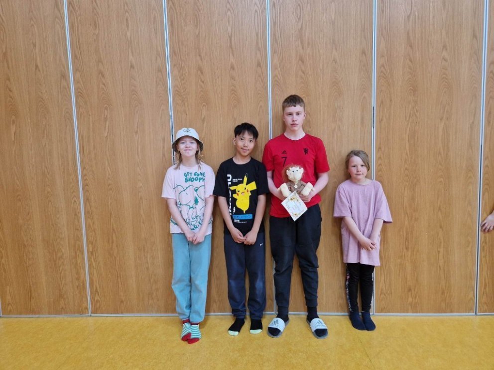 Sigurvegarar fjölþrautadagsins. 
Ísafold Ýr í 7. bekk, Sóley Birna í 2. bekk, Veigar Lei í 4. bekk &hellip;