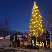 Nemendur 4. og 5. bekk í jólastuði