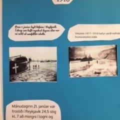 Eitt veggspjald um árið 1918.