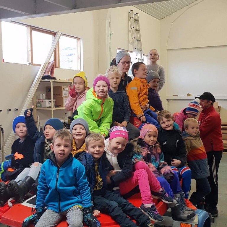 Hressir nemendur hjá Geisla