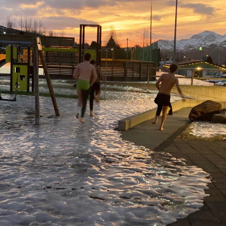 Þrír ungir menn úr 10. bekk