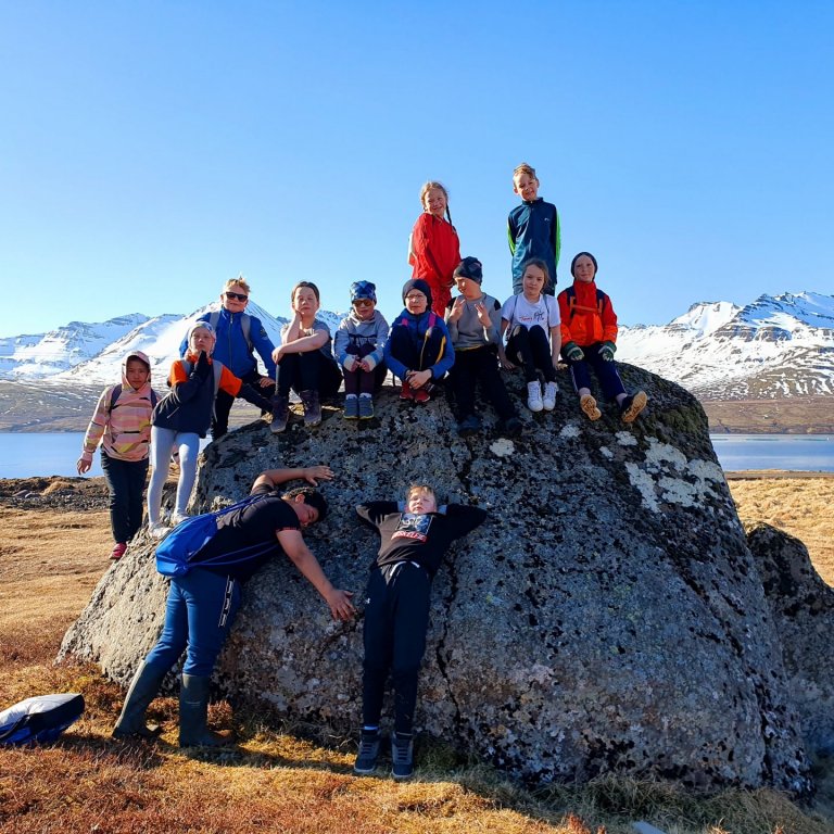 Í upphafi gönguferðar.