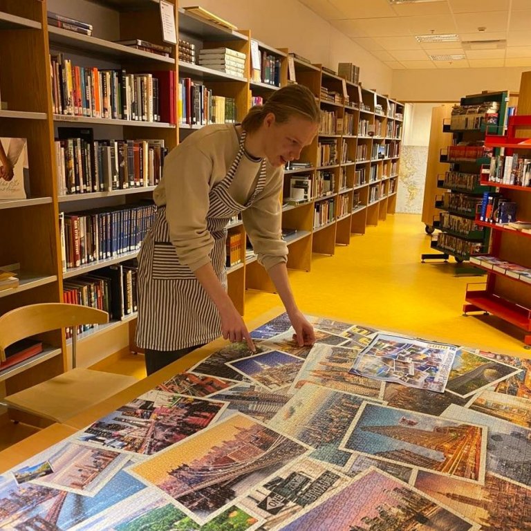 Siggi klárar verkið.